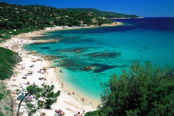 French Riviera - view over a beach